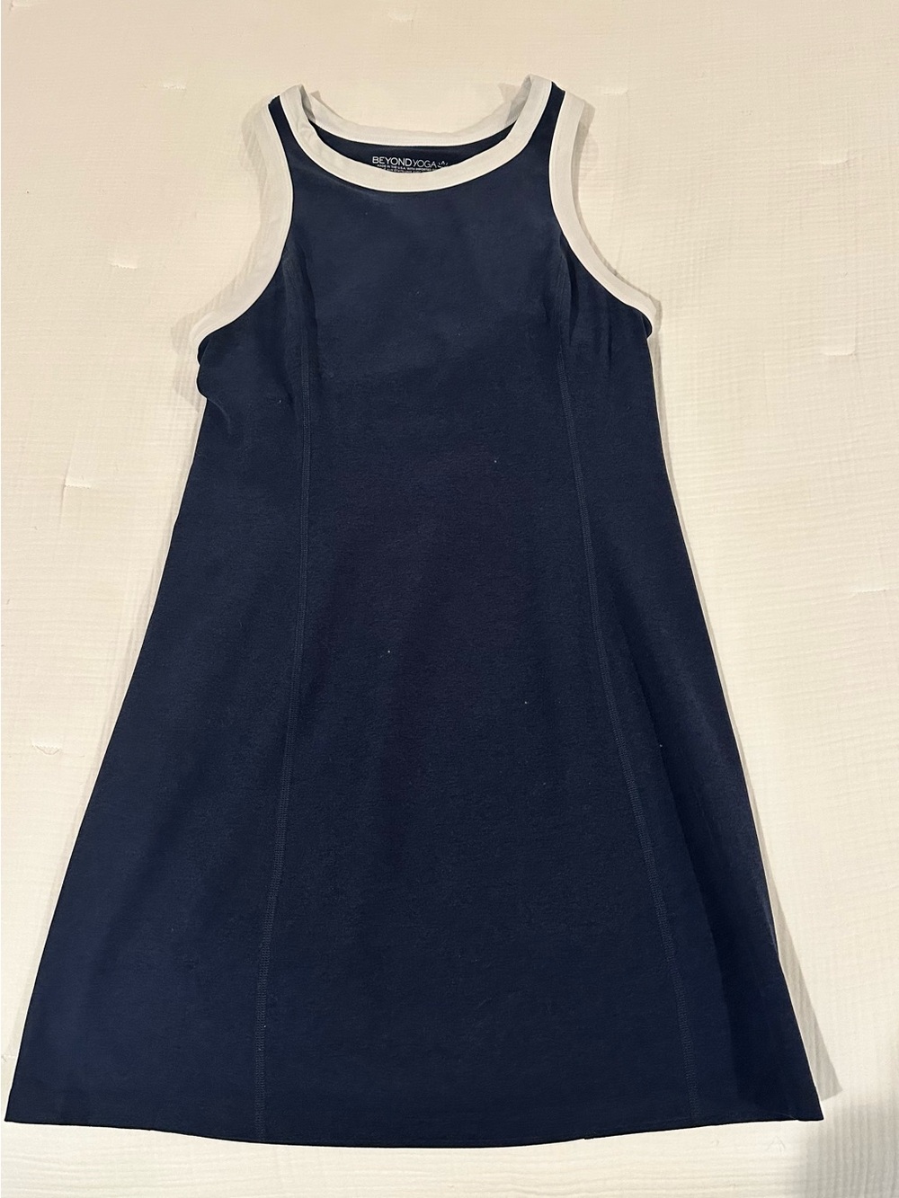 Beyond Yoga Women’s Navy Atheisure Dress with White Trim